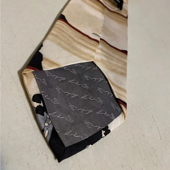 Eagles Wings Easter Jesus Religious Tan Silk Neck Tie - Picture 4 of 6